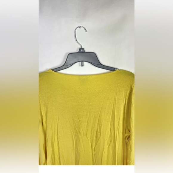 J.Jill women’s yellow layered flutter long sleeve blouse size medium - Picture 8 of 8